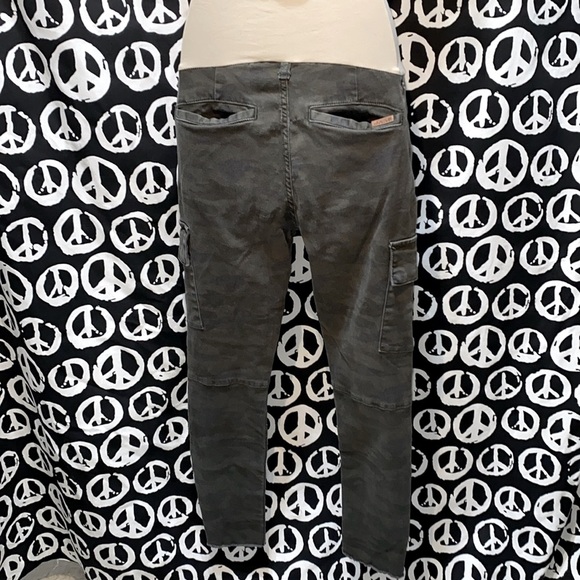 JOE’S CAMO MATERNITY SLIP-ON CARGO PANTS SZ 26 GREEN - Picture 8 of 12